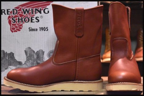 【8E 箱付 未使用 07年】レッドウィング 8866 ペコス 赤茶 オロラセット プルオン クッションソール ブーツ redwing pecos HOPESMORE