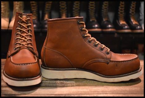 【7E 美品 犬刻印 97年】レッドウィング 875 アイリッシュセッター 茶 オロイジナル モックトゥ 編み上げ ブーツ redwing HOPESMORE