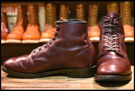 【7.5D 良品 17年】レッドウィング 9062 ベックマン ブラックチェリー フェザーストーン フラットボックス ブーツ redwing HOPESMORE