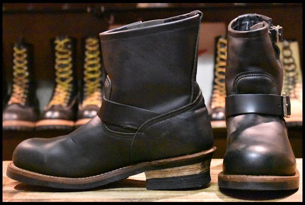 REDWINGレッドウイング 2976 7.5Dショートエンジニアブーツブラック-