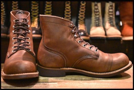 【8D 箱付 美品 21年】レッドウィング 8111 アイアンレンジャー 茶 アンバー ハーネス キャップトゥ ブラウン ブーツ redwing HOPESMORE