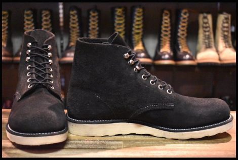 良品 RED WING レッドウィング 8174 スエード プレートゥ 黒 - ブーツ