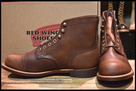 【9.5D 箱付 未使用 21年】レッドウィング 8111 アイアンレンジャー アンバー ハーネス キャップトゥ ブラウン ブーツ redwing HOPESMORE