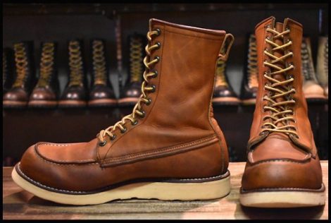 【10D 良品 犬刻印 96年】レッドウィング 877 ロング アイリッシュセッター ブーツ 茶 オロイジナル モックトゥ redwing HOPESMORE