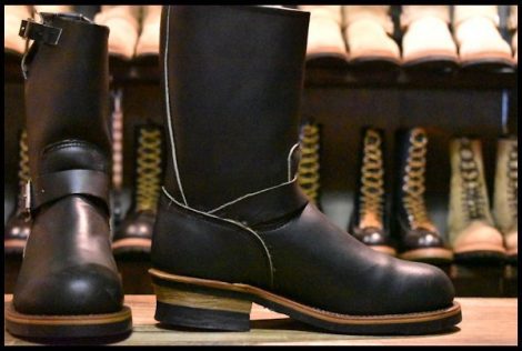 【7D 箱付 DEAD PT91刺繍】レッドウィング 2268 エンジニア 黒 ブラッククローム スチールトゥ ブーツ redwing HOPESMORE