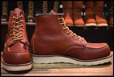 【8E 美品 犬タグ復刻 19年】レッドウィング 8875 アイリッシュセッター 赤茶 オロラセット モックトゥ ブーツ redwing HOPESMORE