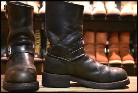 【7D 良品 PT91プリント ビブラムカスタム】レッドウィング 2268 エンジニア ブラッククローム 黒 ブーツ redwing HOPESMORE