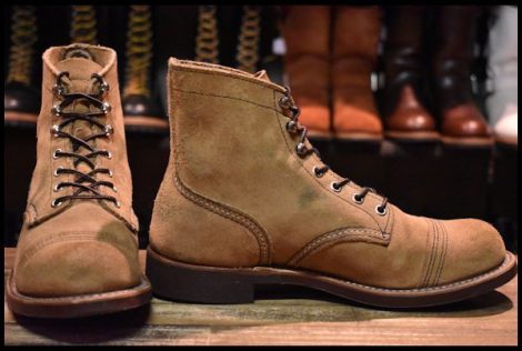 【7D 美品 21年】レッドウィング 8083 アイアンレンジャー 茶 ミュールスキナー スエード 編み上げ ブーツ redwing 8113 HOPESMORE