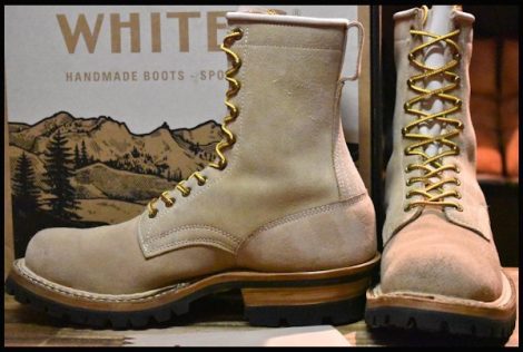 【9.5E 箱付 美品】WHITE’S ホワイツ スモークジャンパー デザートサンドラフアウト ビブラム100 レザーライニング ブーツ HOPESMORE