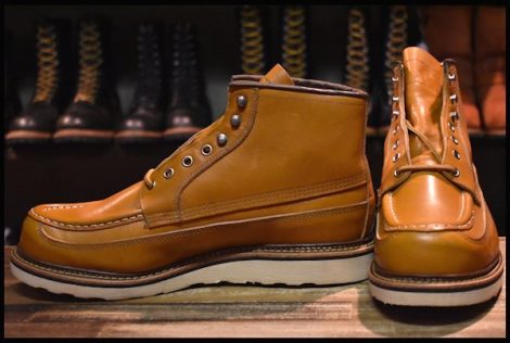 【11E 未使用 14年】レッドウィング 9850 アイリッシュセッター ゴールドラセット カヌーモック 編み上げ ブーツ redwing HOPESMORE