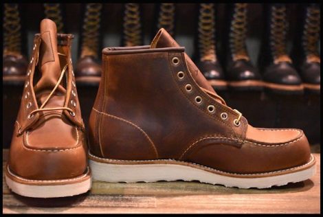 【8.5E 箱付 未使用 21年】レッドウィング 8876 アイリッシュセッター 茶 カッパー ラフ＆タフ モック 編み上げ ブーツ redwing HOPESMORE