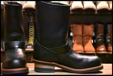 【7.5D 良品 10年】レッドウィング 2268 エンジニア 黒 ブラッククローム スチールトゥ ブーツ redwing HOPESMORE