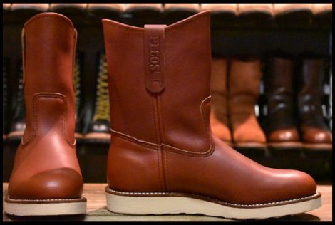 【6.5E 未使用 19年】レッドウィング 8866 ペコス 赤茶 オロラセット クッションソール ブーツ redwing pecos HOPESMORE