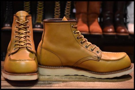【8D 良品 11年】レッドウィング 8140 アイリッシュセッター 黄 メイズマスタング モックトゥ 編み上げ ブーツ redwing HOPESMORE
