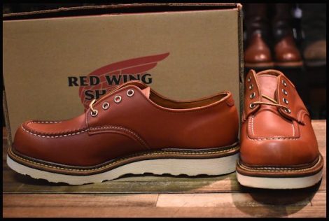 【10.5D 未使用 10年】レッドウィング 8103 オックスフォード 赤茶 オロラセット モック ローカット 短靴 ブーツ redwing HOPESMORE
