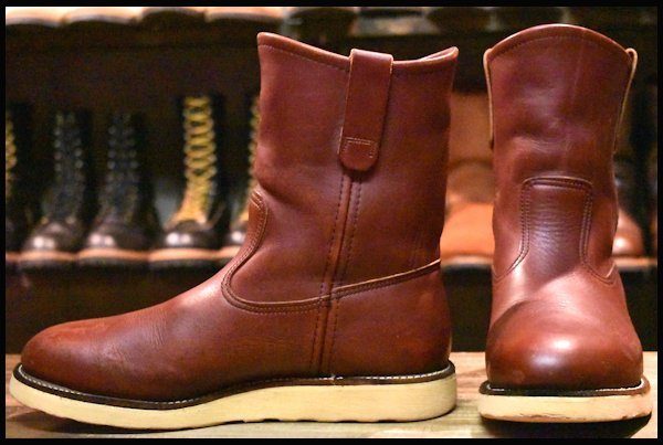 【8.5E 良品 羽タグ 99年】レッドウィング 8866 ペコス 赤茶 オロラセット クッションソール ブーツ redwing pecos  HOPESMORE