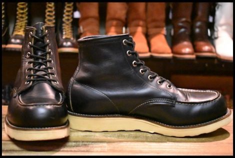 【9.5E 良品 羽タグ 96年】レッドウィング 8179 アイリッシュセッター 黒 ブラッククローム モックトゥ ブーツ redwing HOPESMORE