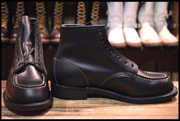 【8D DEAD 100周年モデル 04年】レッドウィング 8283 ブラック 編み上げ 黒 モックトゥ レザーソール ブーツ redwing  HOPESMORE