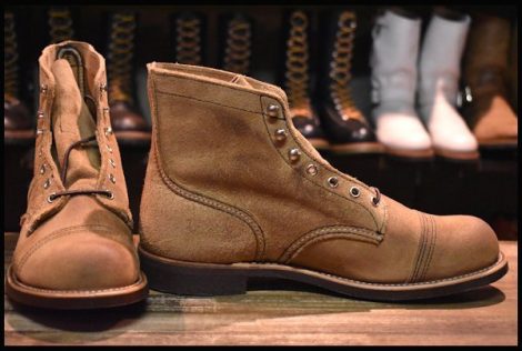 【10.5D 箱付 未使用 21年】レッドウィング 8083 アイアンレンジャー 茶 ミュールスキナー ラフアウト ブーツ redwing 8113 HOPESMORE