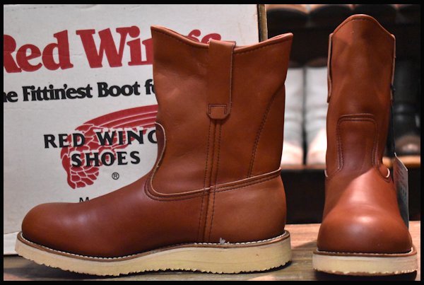 【8D 箱付 DEAD PT83 90年】レッドウィング 2276 スチール入り ペコス 赤茶 オロラセット プルオン ブーツ redwing  pecos HOPESMORE