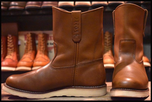 【9.5E 良品 09年】レッドウィング 866 ペコス 茶 オロイジナル プルオン クッションソール ブーツ redwing pecos  HOPESMORE