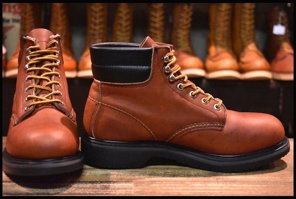 ☆90s RED WING レッドウイング 204 プリント羽タグ 茶 US7-