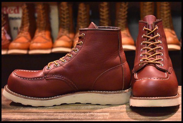 【7E 美品 16年】レッドウィング 8875 アイリッシュセッター 赤茶 オロラセット モックトゥ レースアップ ブーツ redwing  HOPESMORE