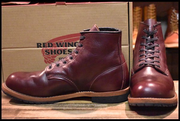 【10D 箱付 美品 16年】レッドウィング 9011 ベックマン ブラックチェリー フェザーストーン プレーントゥ ブーツ redwing  HOPESMORE