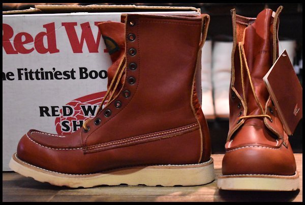 【9D 箱付 DEAD 半円犬タグ】レッドウィング 877 ロング アイリッシュセッター 茶 オロイジナル モックトゥ ブーツ redwing  HOPESMORE