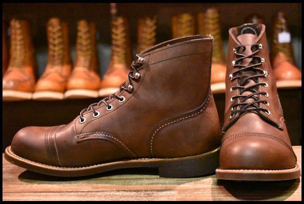 【9D 美品 21年】レッドウィング 8111 アイアンレンジ 茶 アンバー ハーネス キャップトゥ ブラウン ブーツ redwing  HOPESMORE