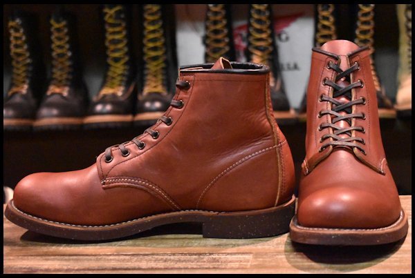 【9D 美品 13年】レッドウィング 2961 ブラックスミス 茶 ブラウン プレーントゥ コルクソール 編み上げ ブーツ redwing  HOPESMORE