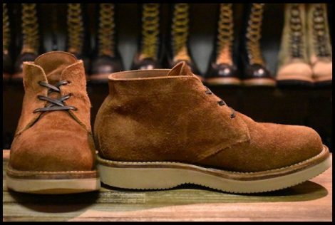 【UK7 箱付 良品】VIBERG ヴァイバー スエード チャッカブーツ 茶 ブラウン ラフアウト 編み上げ 短靴 ヴィバーグ バイバーグ  HOPESMORE