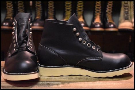 【6.5D DEAD 羽タグ 97年】レッドウィング 8165 アイリッシュセッター 黒 ブラッククローム プレーントゥ ブーツ redwing  HOPESMORE