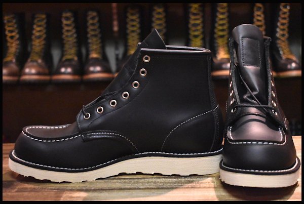 【8.5D 未使用 10年】レッドウィング 8179 アイリッシュセッター 黒 ブラッククローム モックトゥ 編み上げ ブーツ redwing  HOPESMORE