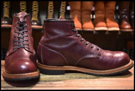 【9D 箱付 良品 19年】レッドウィング 9411 ベックマン ブラックチェリー フェザーストーン プレーントゥ ブーツ redwing HOPESMORE