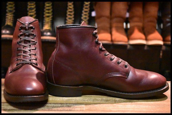 【8D 美品 17年】レッドウィング 9062 ベックマン ブラックチェリー フェザーストーン フラットボックス ブーツ redwing  HOPESMORE