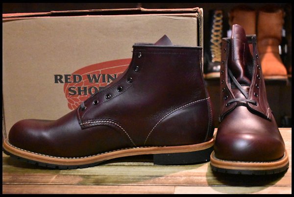 【13D 箱付 未使用 11年】レッドウィング 9011 ベックマン ブラックチェリー フェザーストーン プレーントゥ ブーツ redwing  HOPESMORE