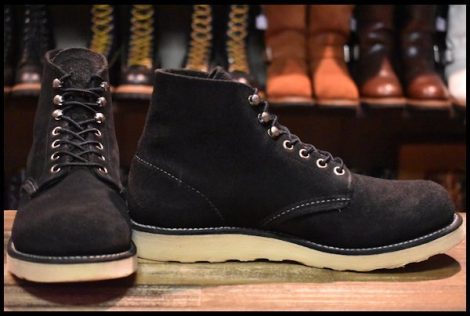 良品 RED WING レッドウィング 8174 スエード プレートゥ 黒 - ブーツ