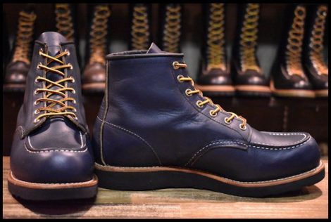 【9E 良品 14年】レッドウィング 8853 アイリッシュセッター インディゴ ポーテージ ネイビー 青 モックトゥ ブーツ redwing  HOPESMORE