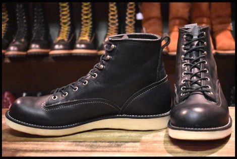 【9.5D 良品 10年】レッドウィング 2913 ラインマン 黒 ブラッククローム LTT レースアップ 編み上げ ブーツ redwing HOPESMORE
