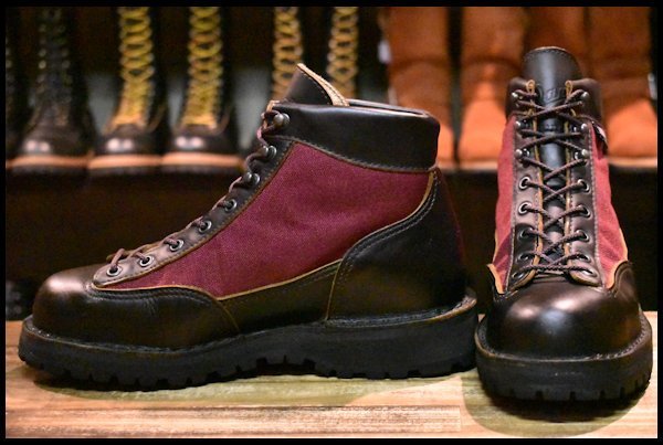 【6.5EE 良品 白タグ】Danner ダナーライト3 33232 ダークブラウン×バーガンディ ゴアテックス GORE-TEX 編み上げ ブーツ  HOPESMORE