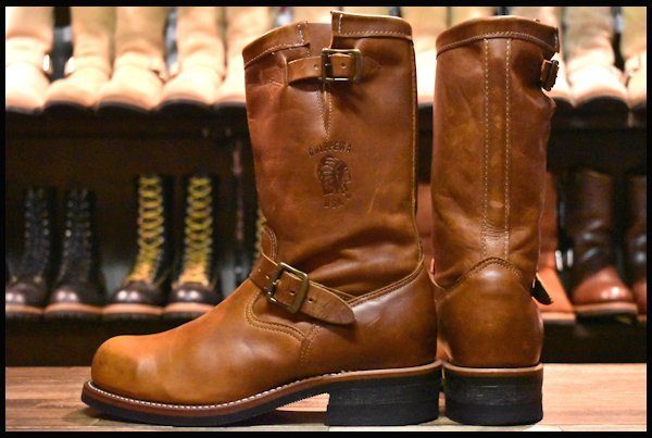 9E 良品 白タグ】Chippewa チペワ エンジニア 91066 茶 タンレネゲード