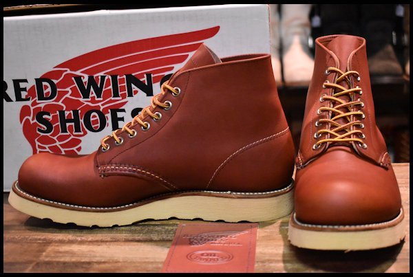 箱付き レッドウイング 8166 10 1/2 D プレーントゥ 茶 RED WING ブーツ-