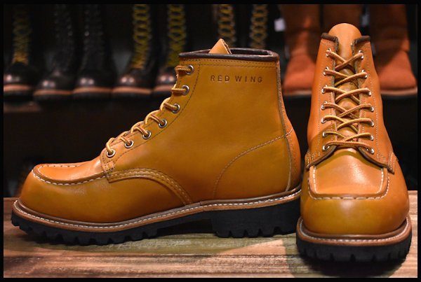 【8E 良品 19年】レッドウィング 9879 アイリッシュセッター ゴールドラセット モック ビブラムソール ブーツ redwing  HOPESMORE