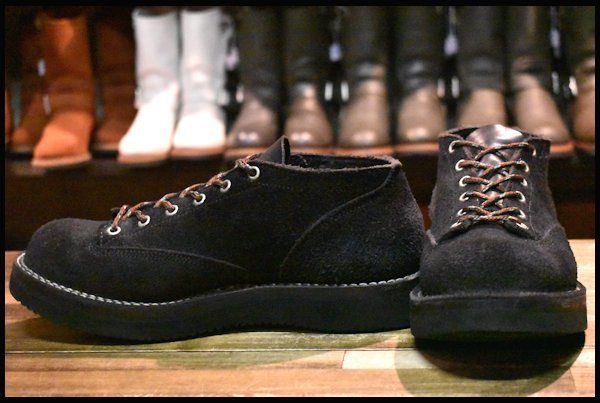 UK8.5 良品】VIBERG ヴァイバー オックスフォード ブラックラフアウト