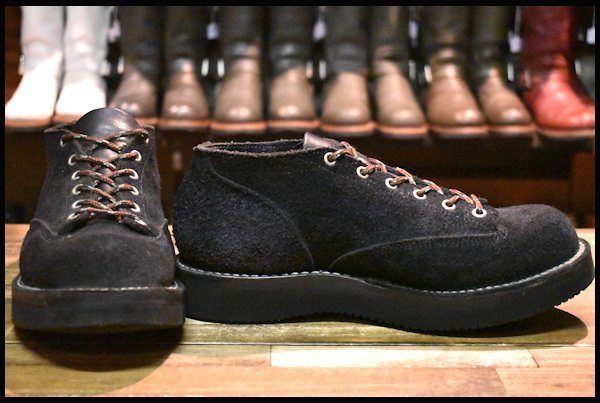 UK8.5 良品】VIBERG ヴァイバー オックスフォード ブラックラフアウト