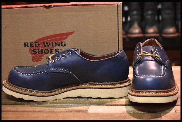 【8D 箱付 未使用 13年】レッドウィング 8100 オックスフォード インディゴ ネイビー 青 ブルー 短靴 ローカット ブーツ redwing  HOPESMORE