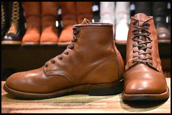 【7D 良品 18年】レッドウィング 9063 ベックマン チーク フェザーストーン 茶 フラットボックス 編み上げ ブーツ redwing  HOPESMORE