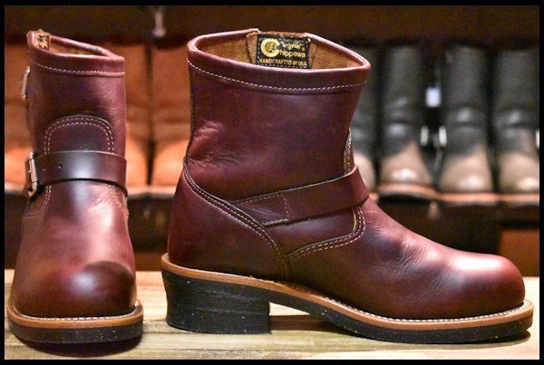 7.5E 美品 黒タグ】Chippewa チペワ 1901M11 ショートエンジニア 7