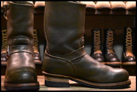 【8.5D 良品 PT99プリント 03年】レッドウィング 8273 エンジニア 緑 カンガタン グリーン スチールトゥ ブーツ redwing HOPESMORE